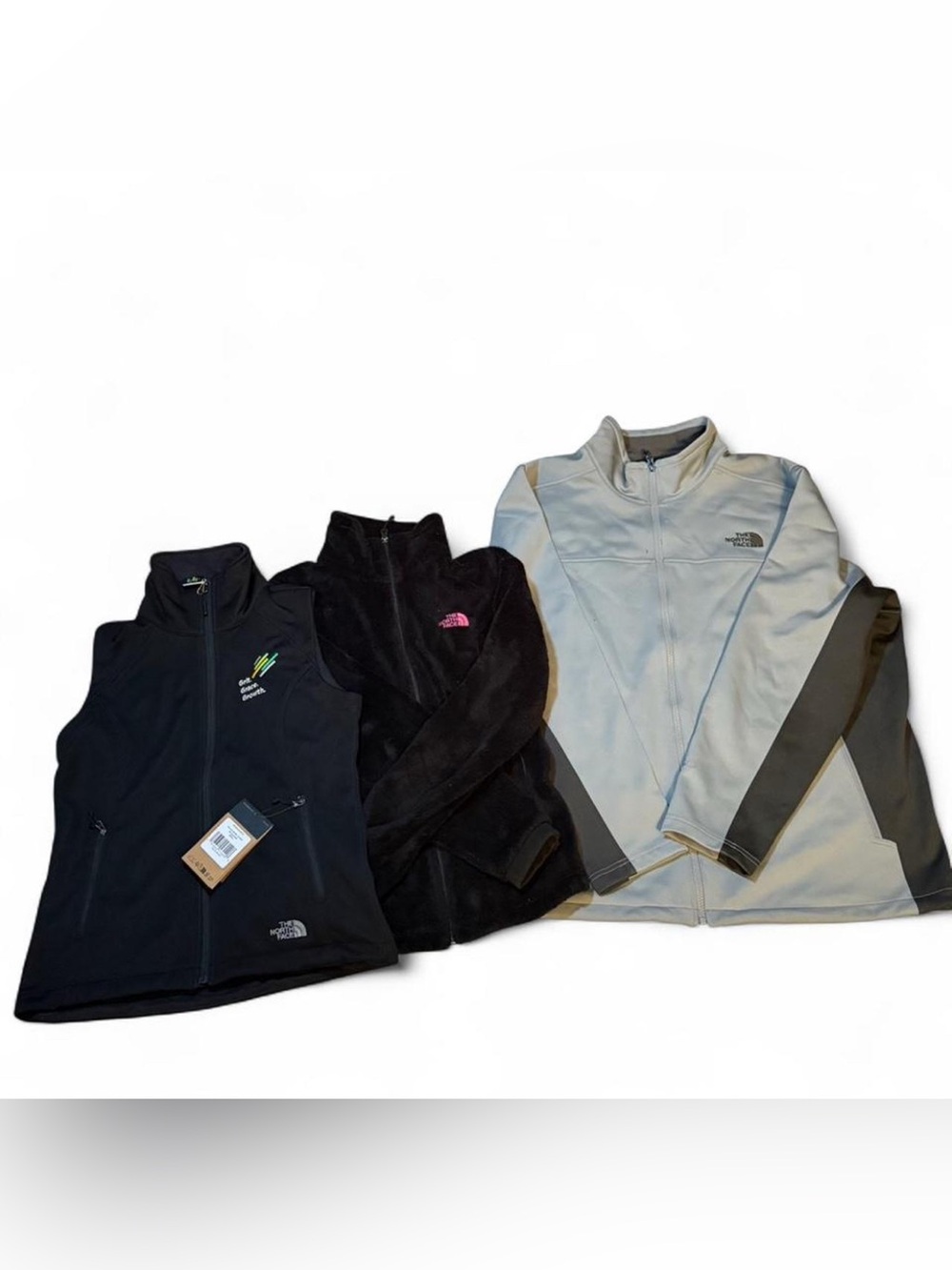 The North Face Women's 3 Piece Jacket & Vest Bundle - Black, Gray